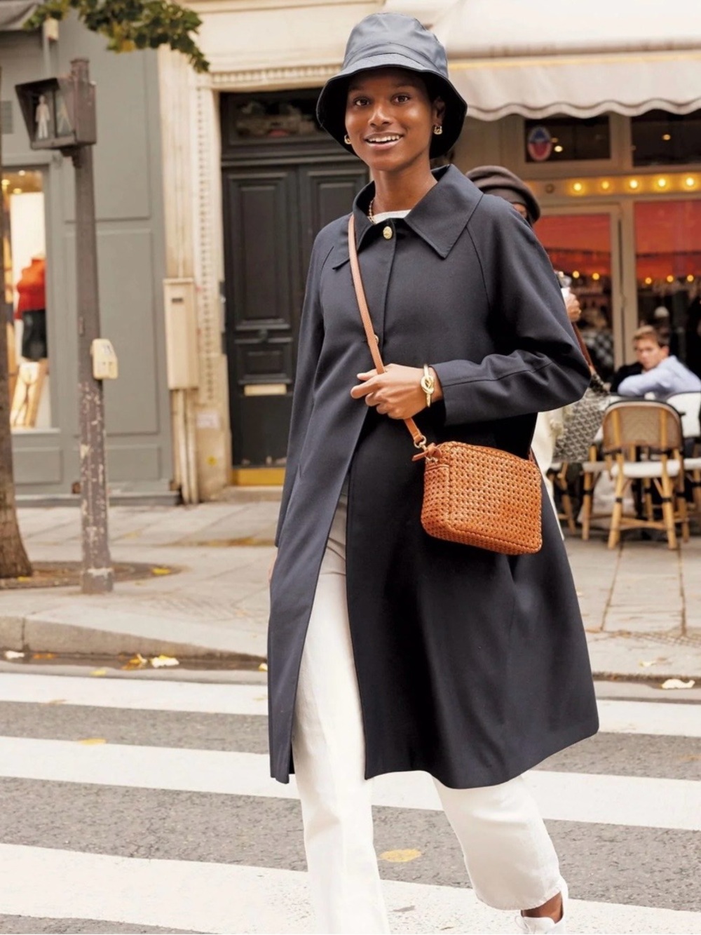 Woven Leather Crossbody Midi Sac in Tan Cuoio NWT. - Picture 3 of 4
